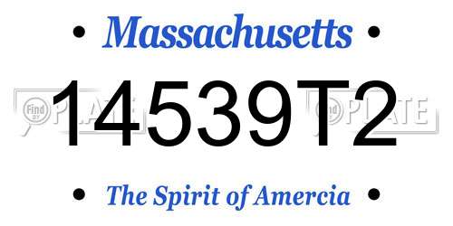 14539T2 Massachusetts License Plate