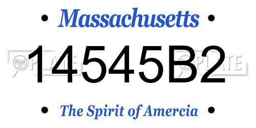 14545B2 Massachusetts License Plate