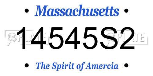 14545S2 Massachusetts License Plate