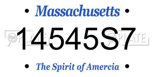 14545S7 Massachusetts License Plate