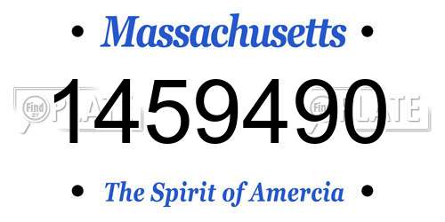 1459490 Massachusetts License Plate