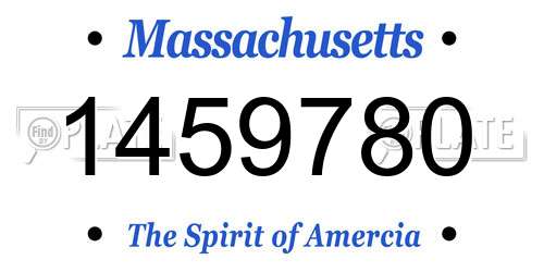 1459780 Massachusetts License Plate