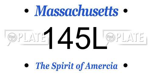 145L Massachusetts License Plate