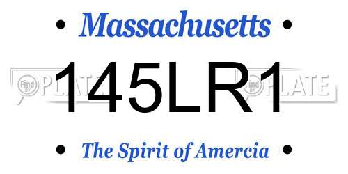 145LR1 Massachusetts License Plate