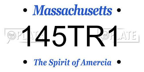 145TR1 Massachusetts License Plate