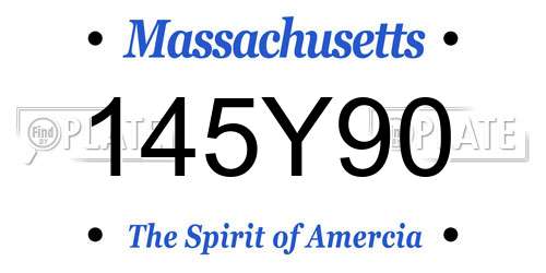 145Y90 Massachusetts License Plate