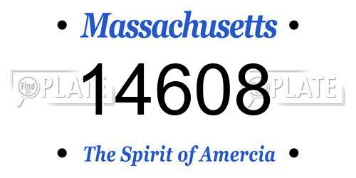 14608 Massachusetts License Plate