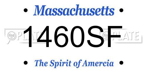 1460SF Massachusetts License Plate