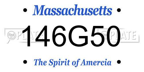 146G50 Massachusetts License Plate