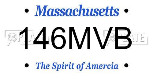 146MVB Massachusetts License Plate