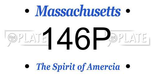 146P Massachusetts License Plate