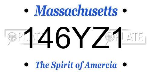 146YZ1 Massachusetts License Plate