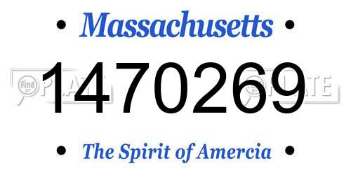 1470269 Massachusetts License Plate