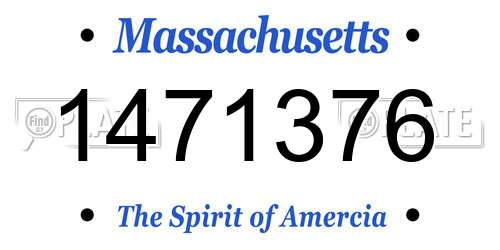 1471376 Massachusetts License Plate
