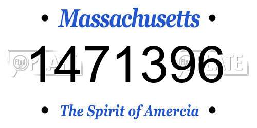 1471396 Massachusetts License Plate