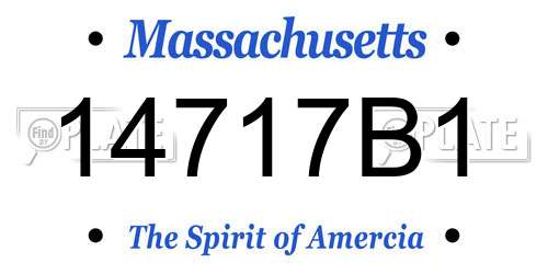 14717B1 Massachusetts License Plate