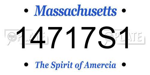 14717S1 Massachusetts License Plate