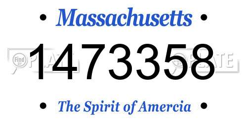 1473358 Massachusetts License Plate