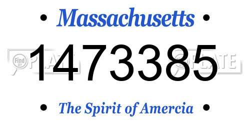 1473385 Massachusetts License Plate