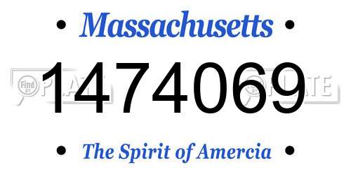 1474069 Massachusetts License Plate