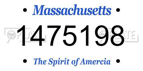 1475198 Massachusetts License Plate
