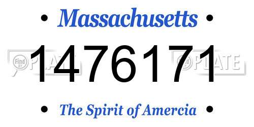 1476171 Massachusetts License Plate