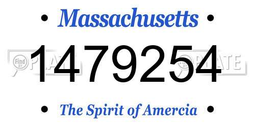 1479254 Massachusetts License Plate