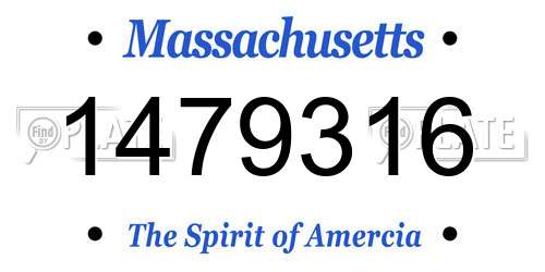 1479316 Massachusetts License Plate