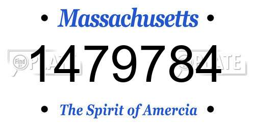 1479784 Massachusetts License Plate