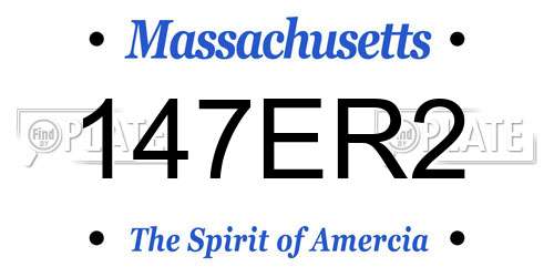 147ER2 Massachusetts License Plate