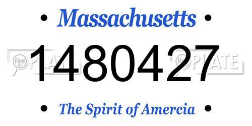 1480427 Massachusetts License Plate