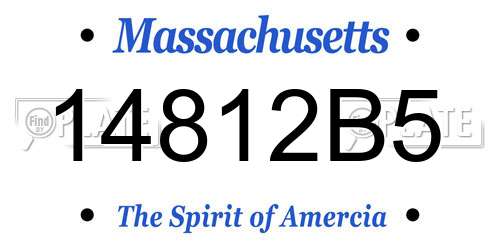 14812B5 Massachusetts License Plate