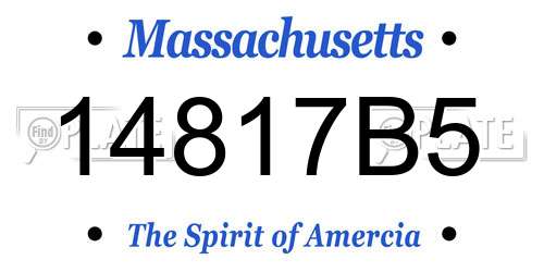 14817B5 Massachusetts License Plate