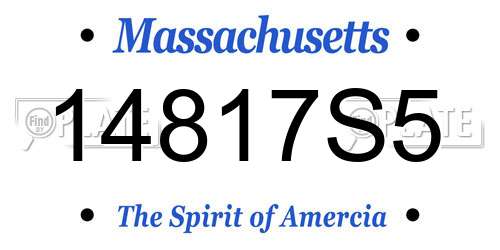14817S5 Massachusetts License Plate