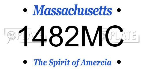 1482MC Massachusetts License Plate