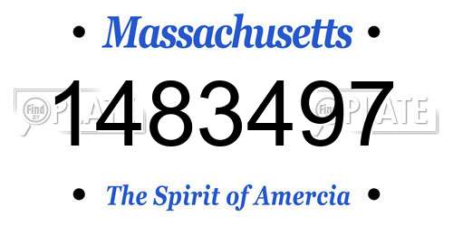 1483497 Massachusetts License Plate