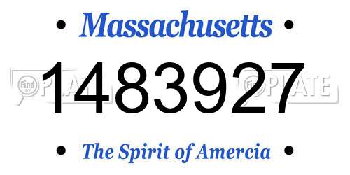 1483927 Massachusetts License Plate