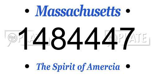 1484447 Massachusetts License Plate