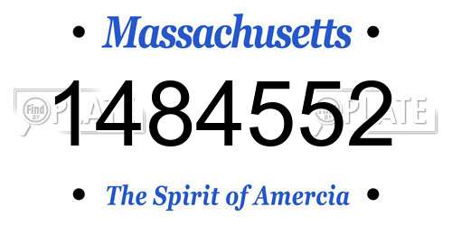 1484552 Massachusetts License Plate