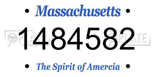 1484582 Massachusetts License Plate