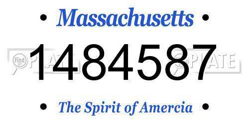 1484587 Massachusetts License Plate