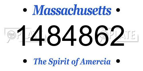 1484862 Massachusetts License Plate