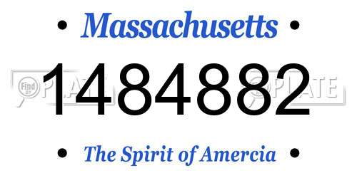 1484882 Massachusetts License Plate