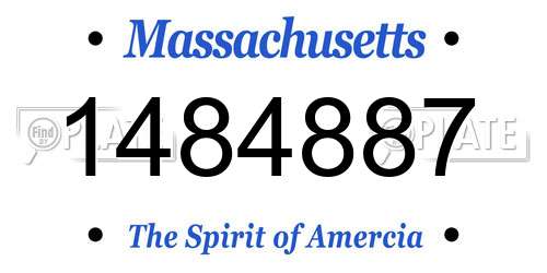1484887 Massachusetts License Plate