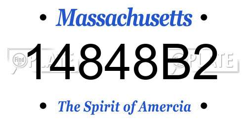 14848B2 Massachusetts License Plate
