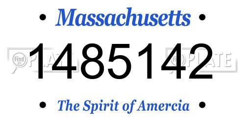 1485142 Massachusetts License Plate