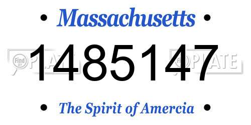 1485147 Massachusetts License Plate