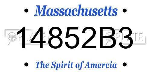 14852B3 Massachusetts License Plate