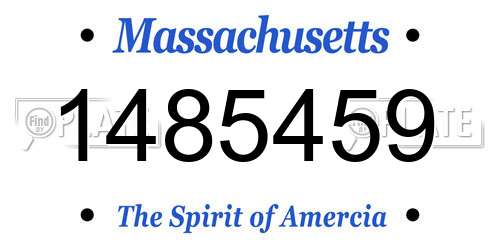 1485459 Massachusetts License Plate