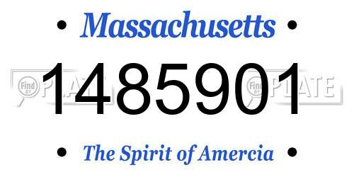 1485901 Massachusetts License Plate